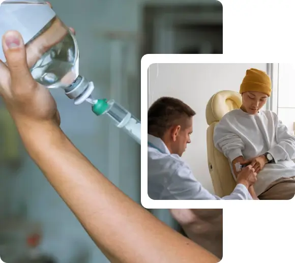 Patient receiving IV therapy in Oakdale, LA focused on cellular health, vitamins, and nutrient infusion for natural healing and recovery.